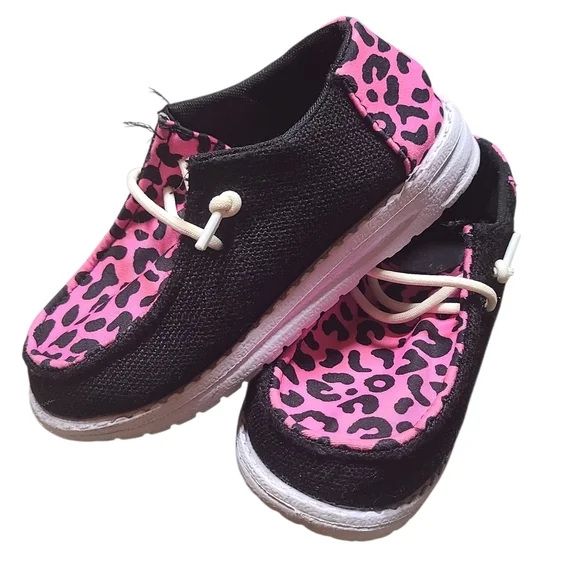 Mommy & Me Pink Leopard Slip-On Shoes Women’s 8 & Little Kids 10 Matching - Picture 7 of 11